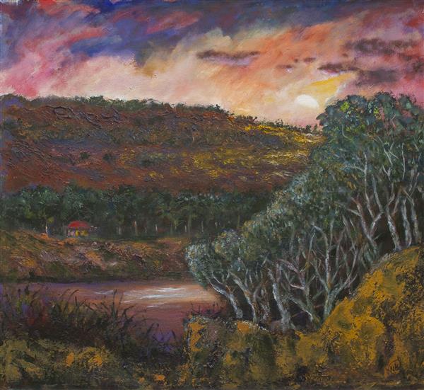 KANAMALUKA RIVER 284 KANAMALUKA RIVER - Painting - Nick Kupetsky