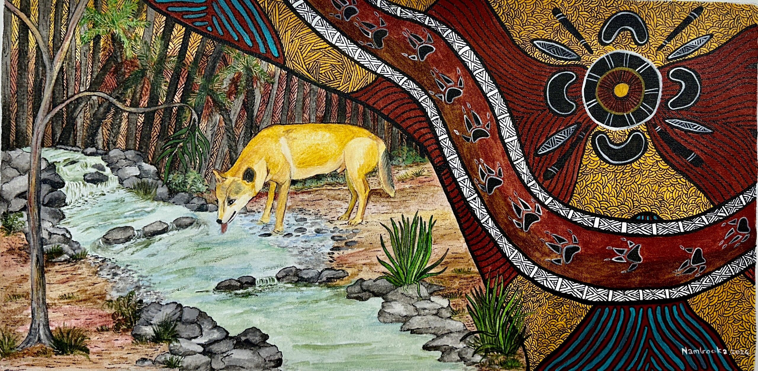 The Dingo 57 The Dingo - Painting - Bea Nambooka Edwards