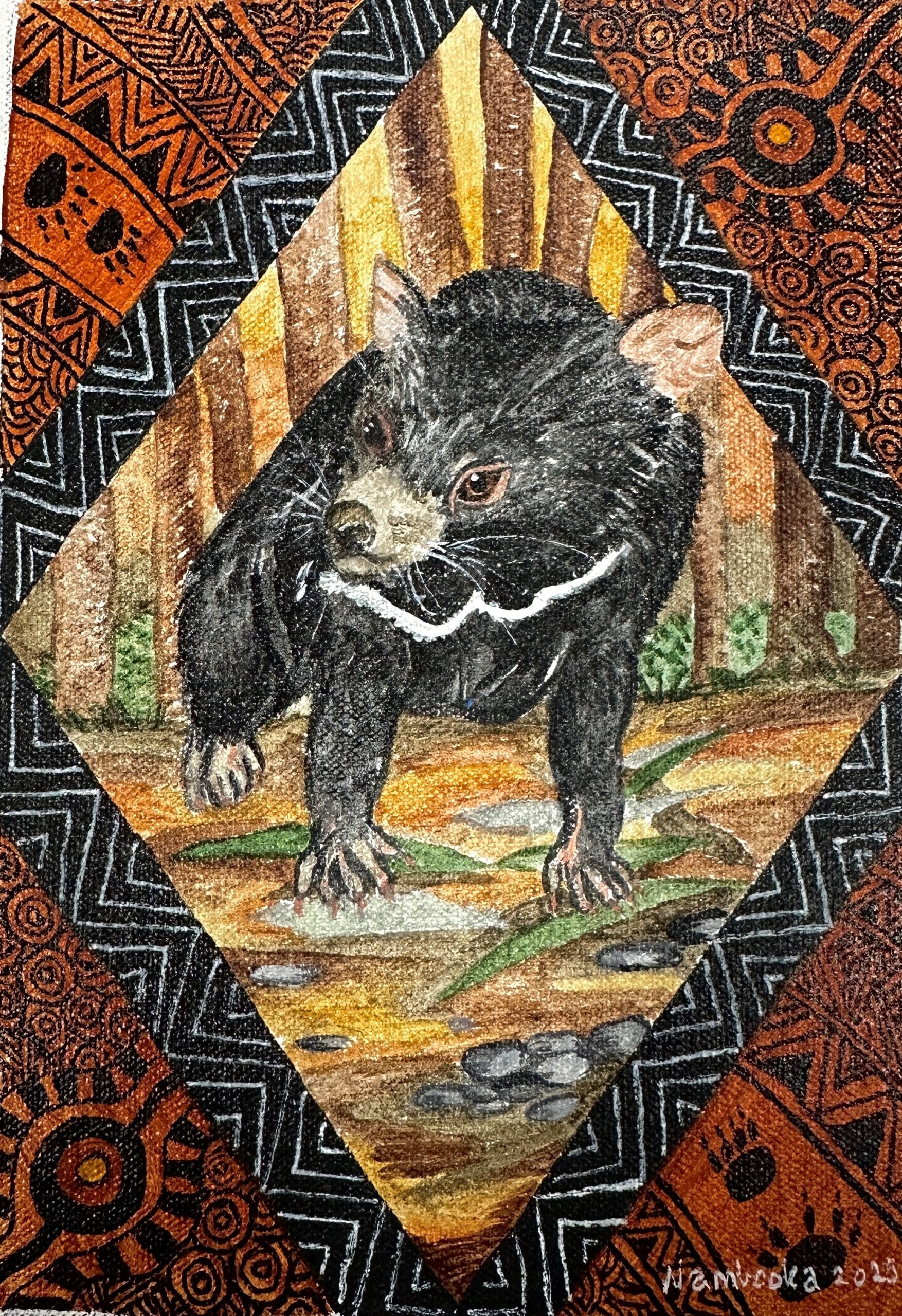 The Tasmanian Devil 69 The Tasmanian Devil - Painting - Bea Nambooka Edwards