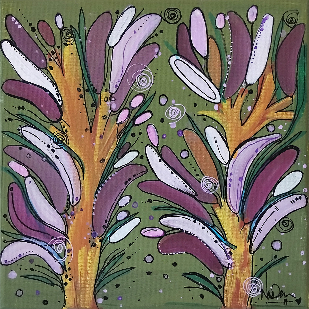 Kangaroo Paw 1 - Paintings - N'Dene Riley