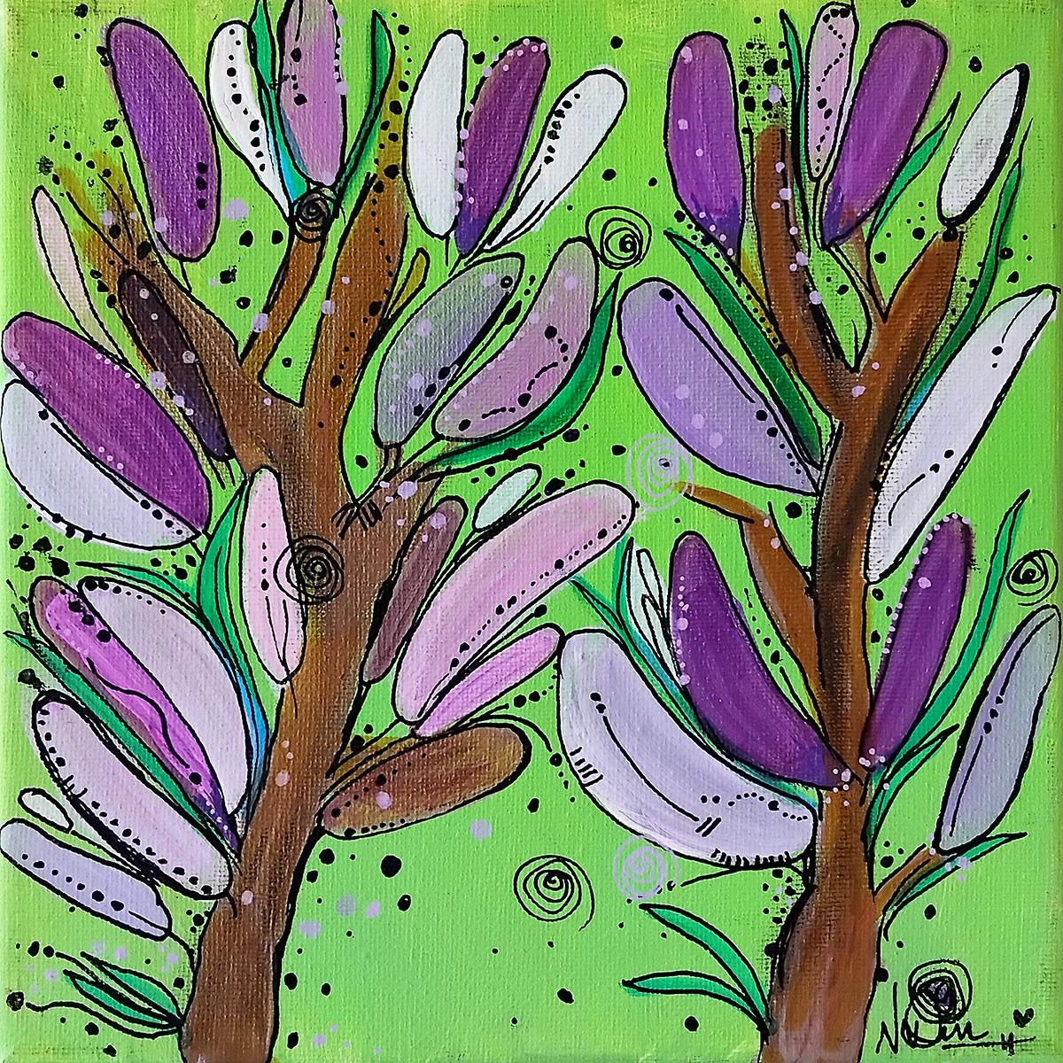 Kangaroo Paw 2 - Paintings - N'Dene Riley