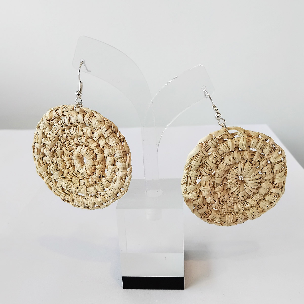 Natural Woven Earrings 208 Natural Woven Earrings - Hand-crafted Jewellery - Terrie Stewart
