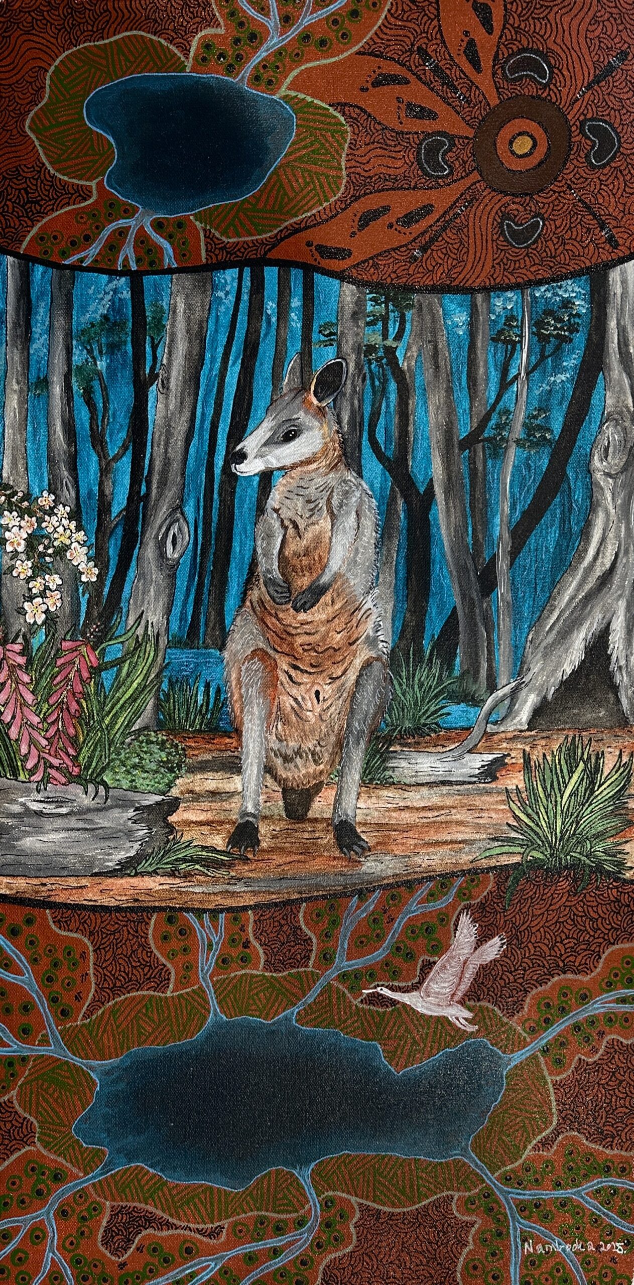 The Swamp Wallaby 67 The Swamp Wallaby - Paintings - Bea Nambooka Edwards