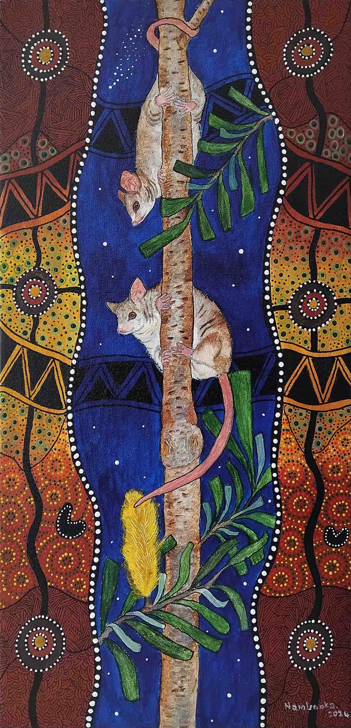 Eastern Pygmy-Possum 60 Eastern Pygmy-Possum - Paintings - Bea Nambooka Edwards