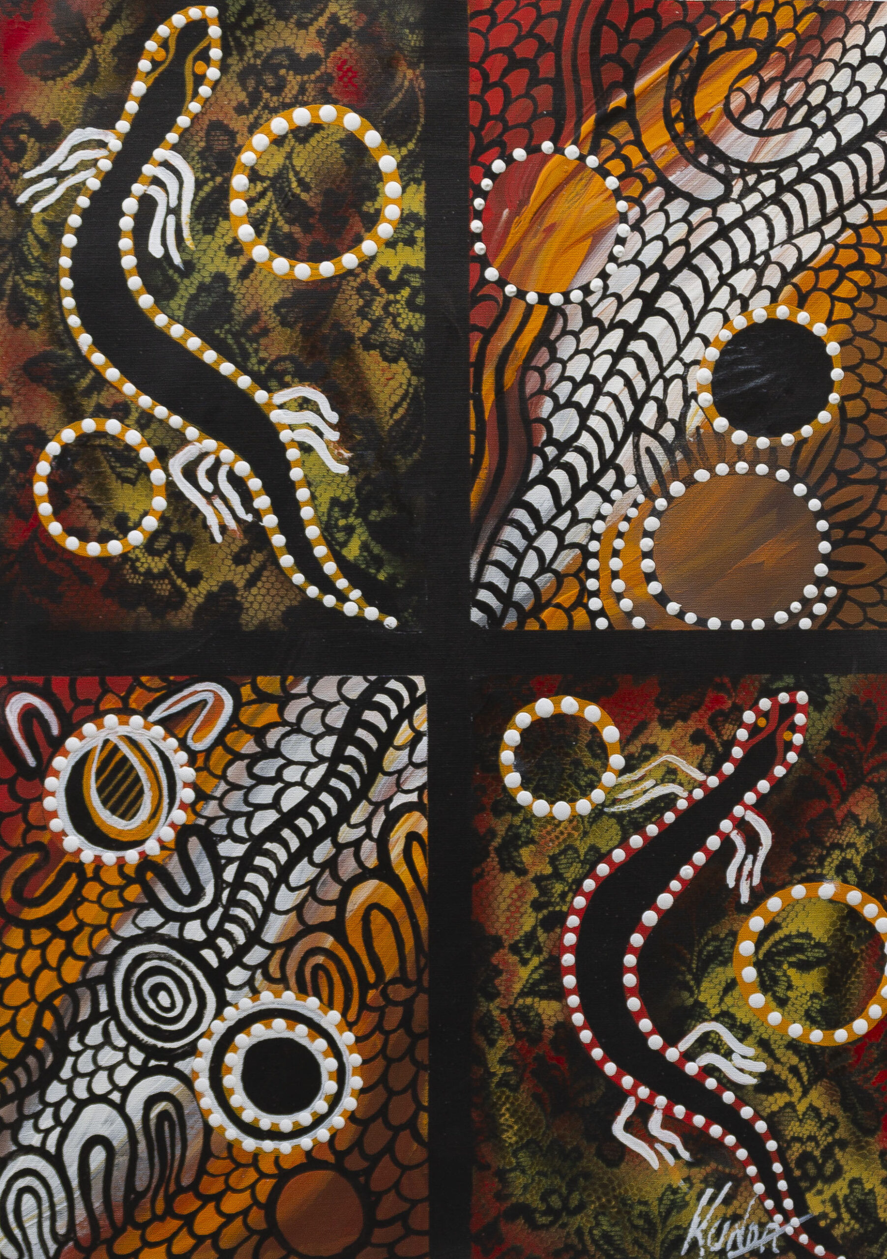 Coolangatta River Lizards 248 Coolangatta River Lizards - Paintings - Graeme Beamish-Boddington