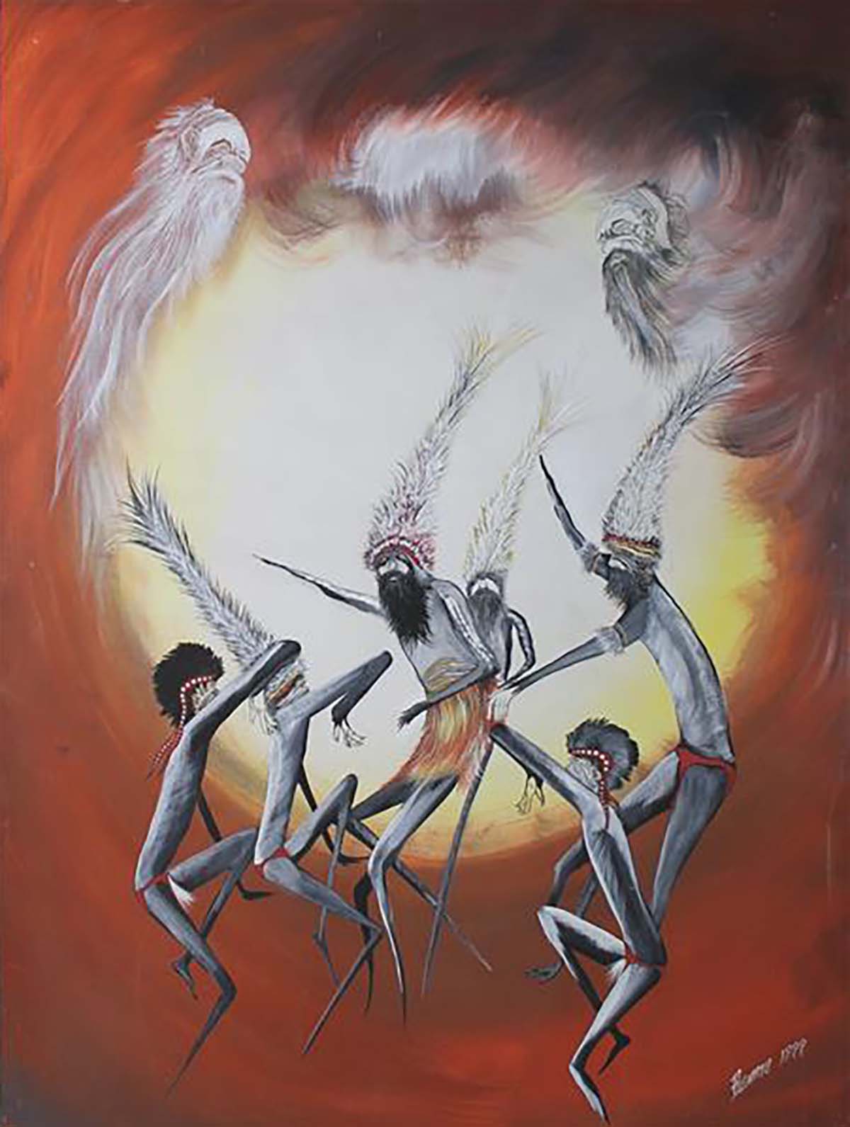 Initiation Dancing up a Storm 2 252 Initiation Dancing up a Storm 2 - Paintings - Graeme Beamish-Boddington