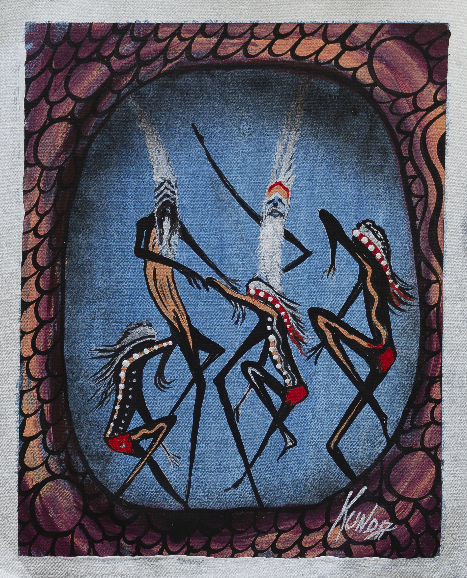 Meeting Place Dancers 229 Meeting Place Dancers - Paintings - Graeme Beamish-Boddington