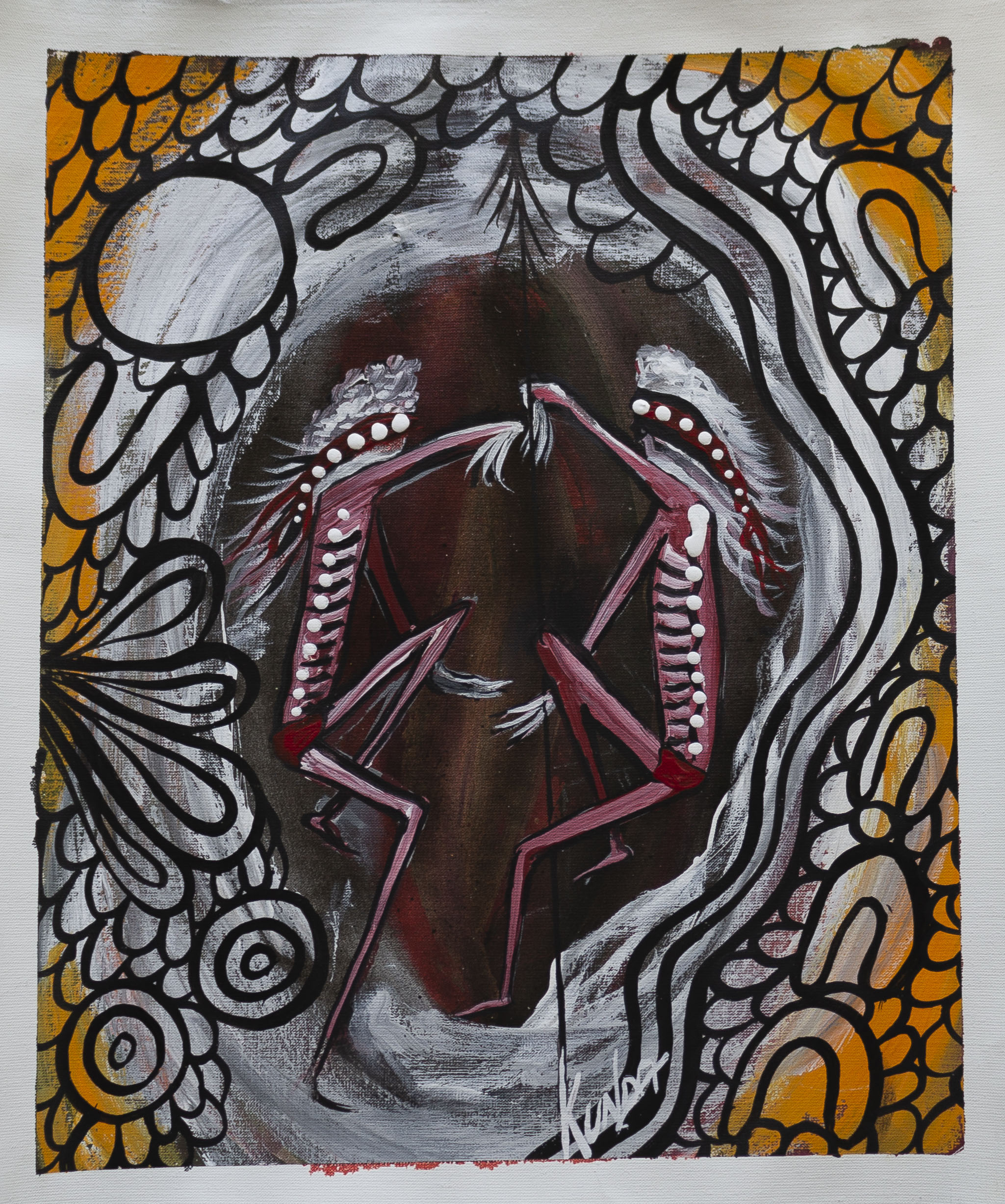 Old Fellas In The Desert 230 Old Fellas In The Desert - Paintings - Graeme Beamish-Boddington