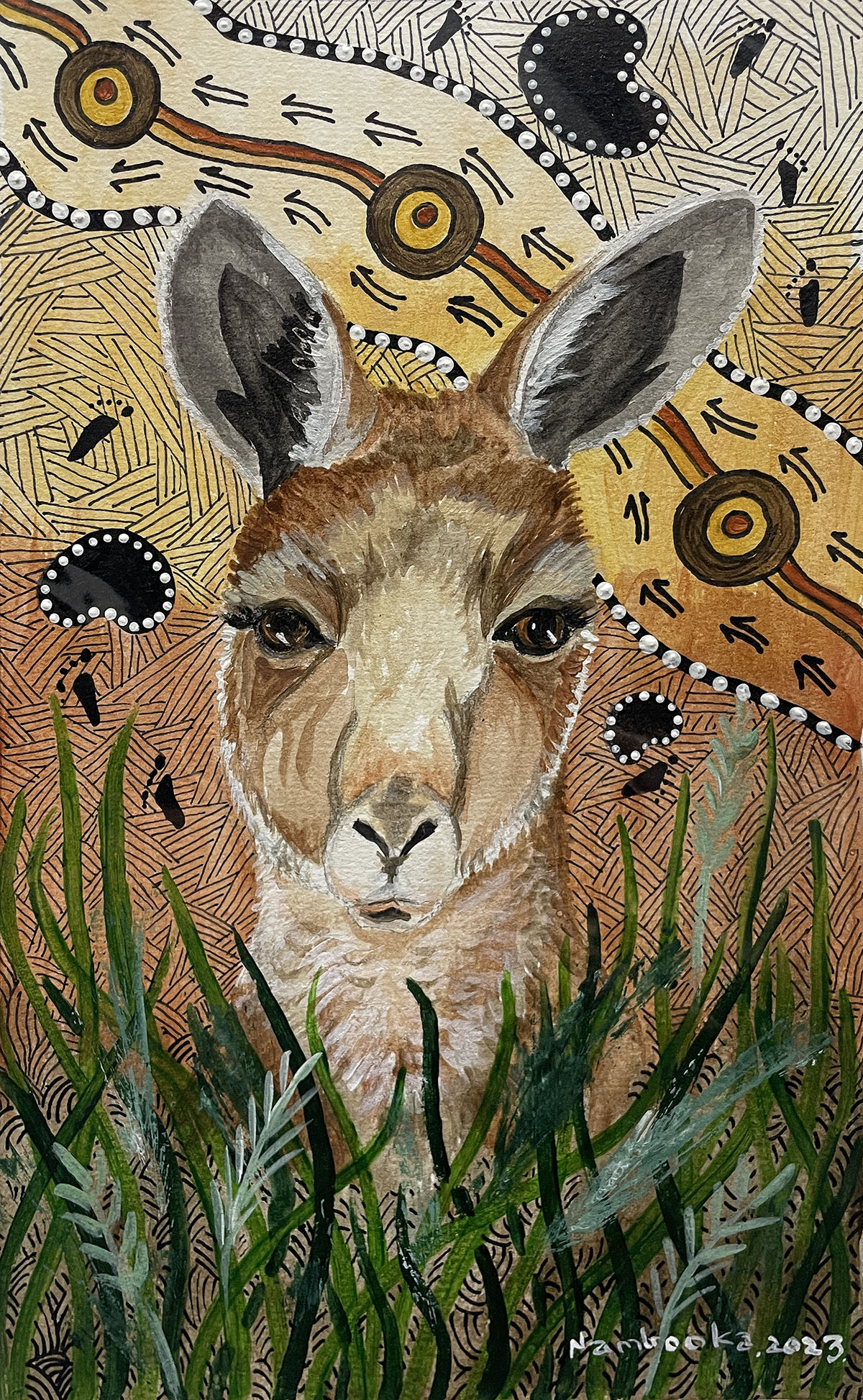 Young Kangaroo 2 Young Kangaroo - Paintings - Bea Nambooka Edwards