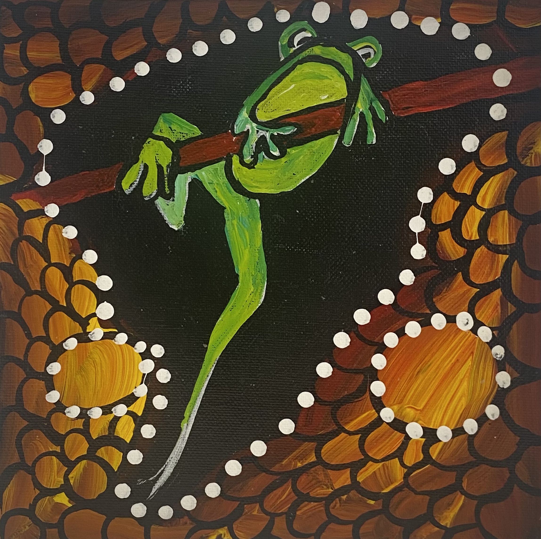 Dreamtime Frogs 1/3 244 Dreamtime Frogs 1/3 - Paintings - Graeme Beamish-Boddington