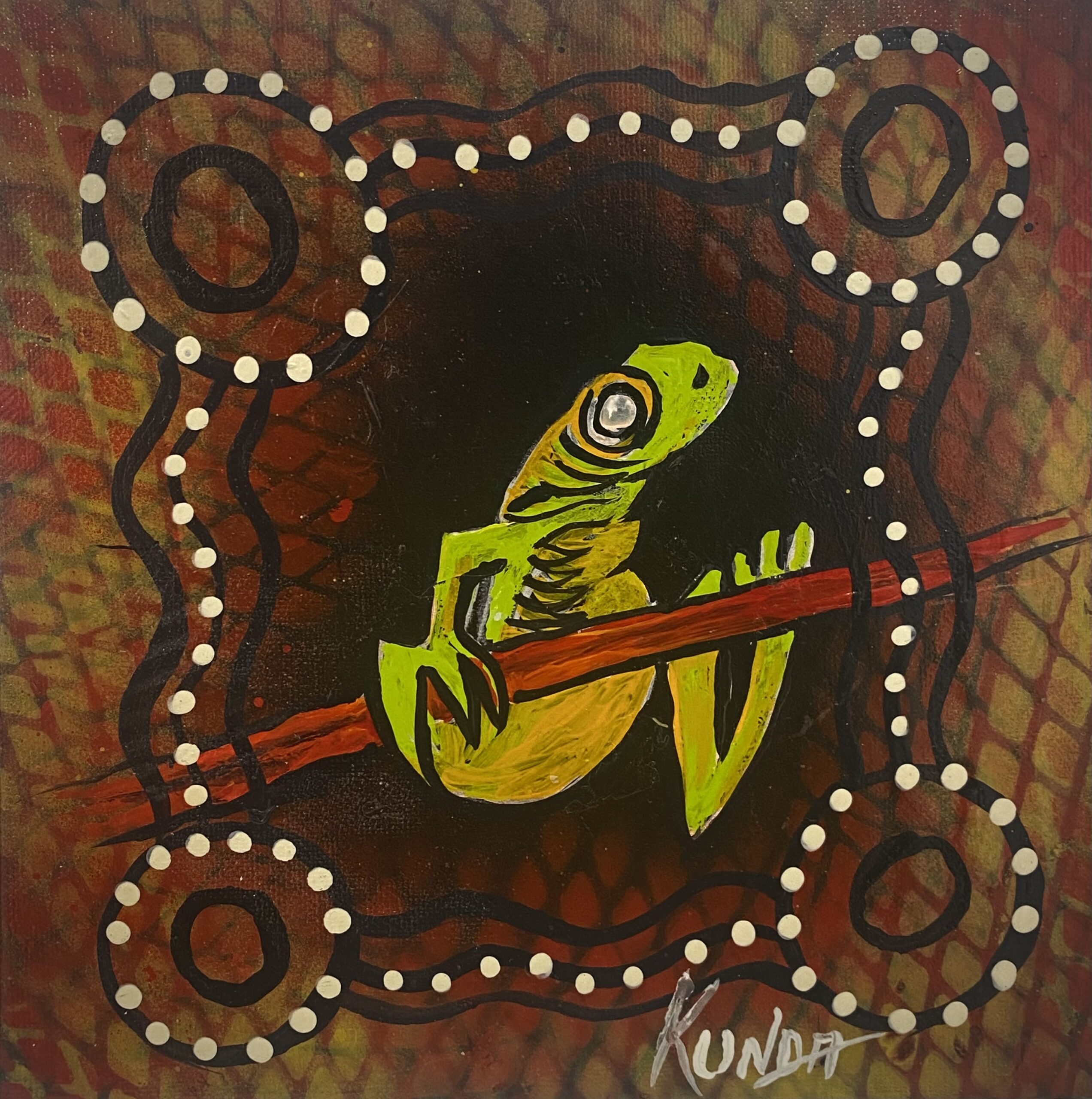 Dreamtime Frogs 3/3 235 Dreamtime Frogs 3/3 - Paintings - Graeme Beamish-Boddington