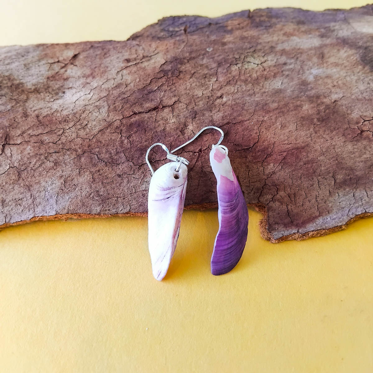 Hand painted weedy sea dragon earrings 41 Hand painted weedy sea dragon earrings - Hand-crafted Jewellery - Ashleigh Pugh