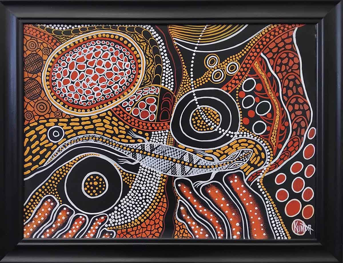 Marnara Jurnu (Lizard at Waterhole) 247 Marnara Jurnu (Lizard at Waterhole) - Paintings - Graeme Beamish-Boddington