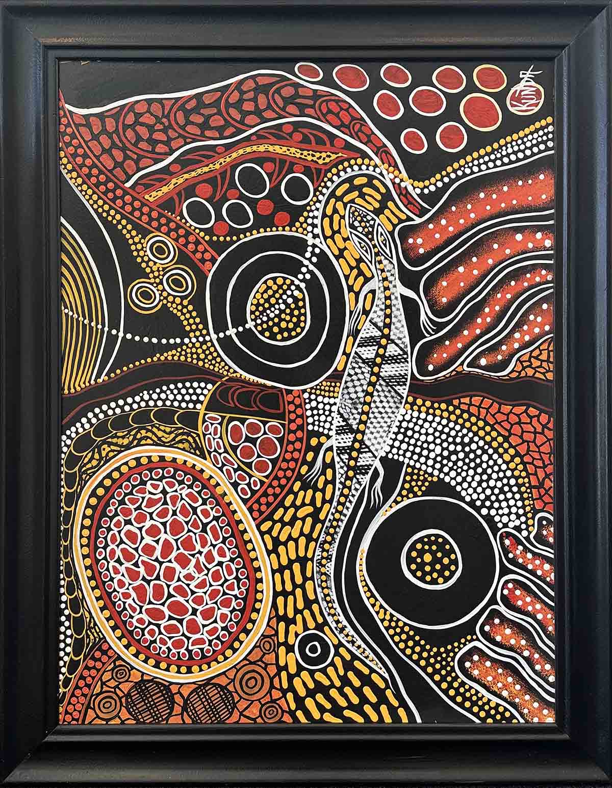 Mirdi-Marurdu (Black Lizard) 241 Mirdi-Marurdu (Black Lizard) - Paintings - Graeme Beamish-Boddington