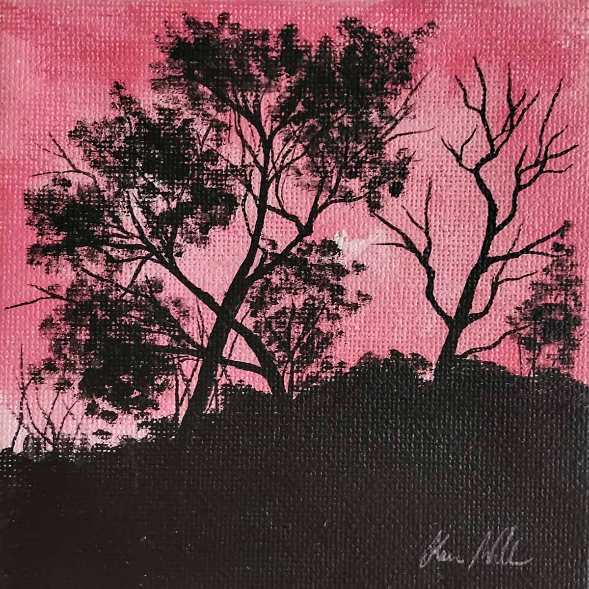 Pink Gunbower Creek 281 Pink Gunbower Creek - Paintings - Uncle Kevin Williams