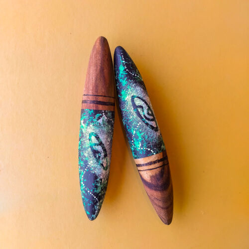 Small Green Clapstick - Cultural Items - Uncle Kevin  Williams