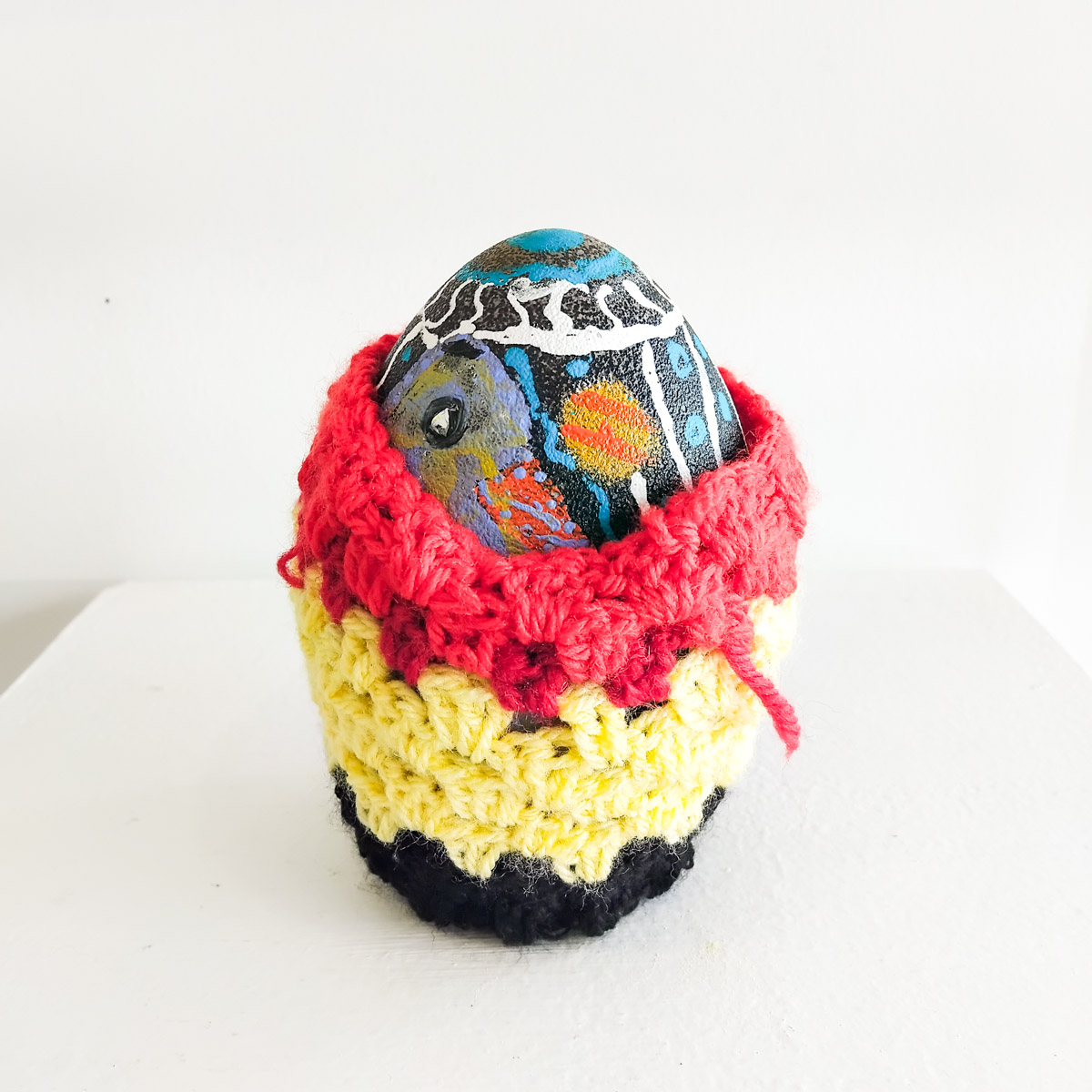 Fish Emu Egg 89 Fish Emu Egg - Cultural Items - Aunty Marice Henare