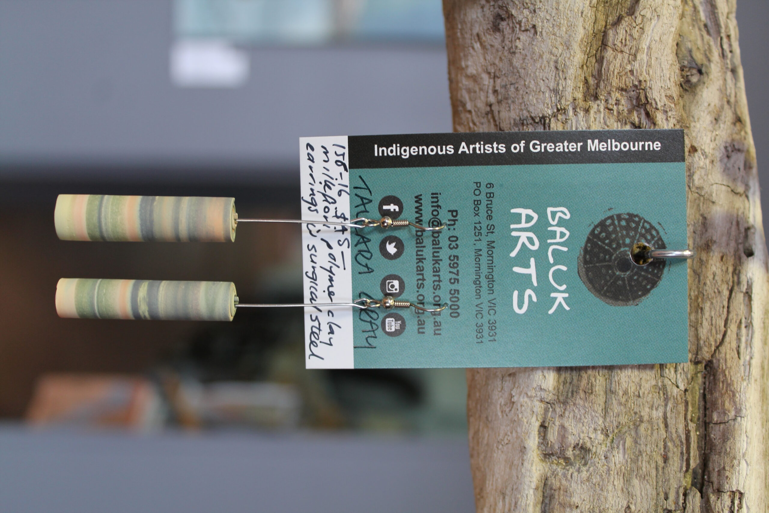 Millefiori polymer Clay earring - Jewellery - Z - Tallara Gray