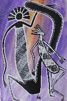 Spirit Hunter - Painting - Uncle Beamo  Graeme Beamish-Boddington