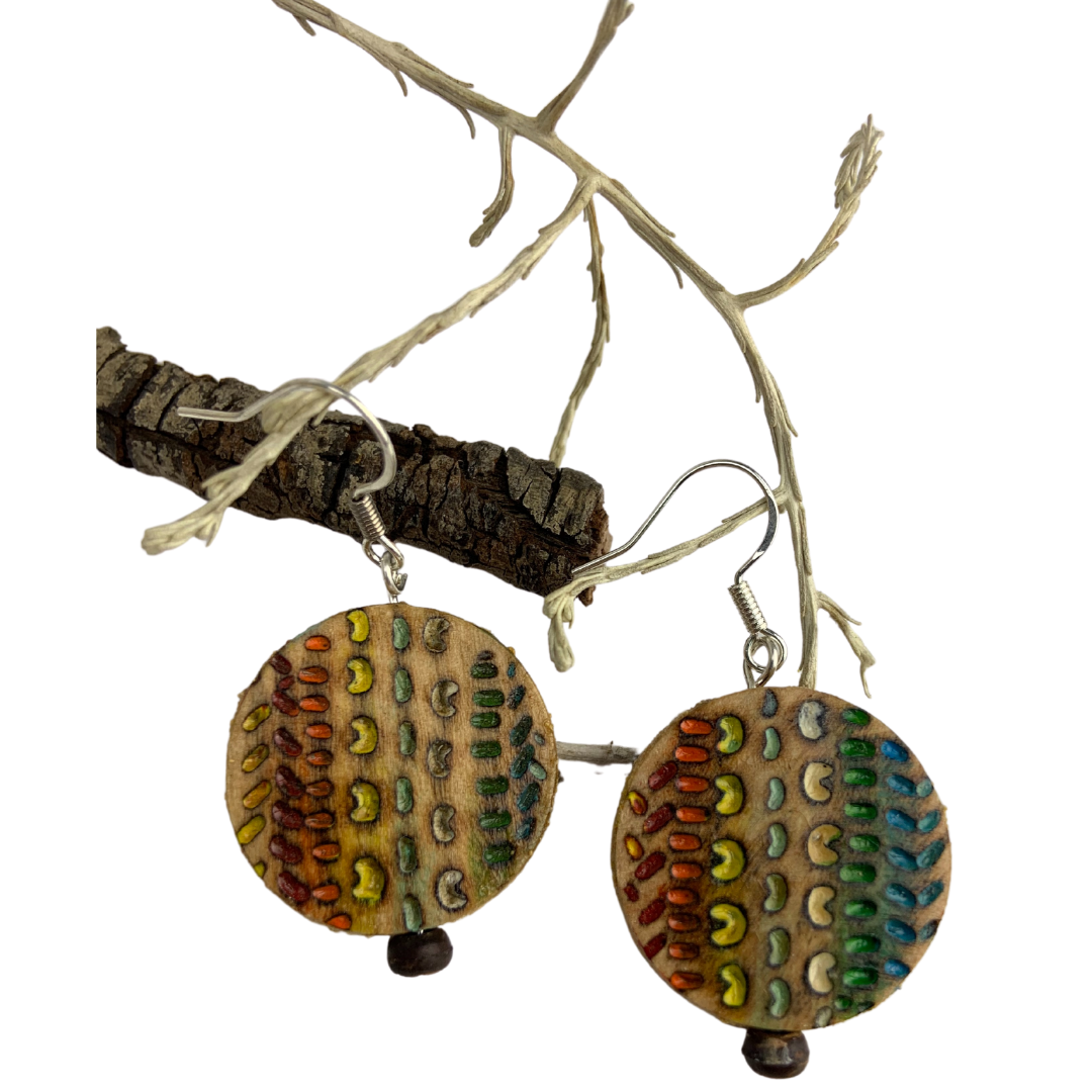Rainbow Pyro + Ochre Earrings - Jewellery - Ashleigh Pugh
