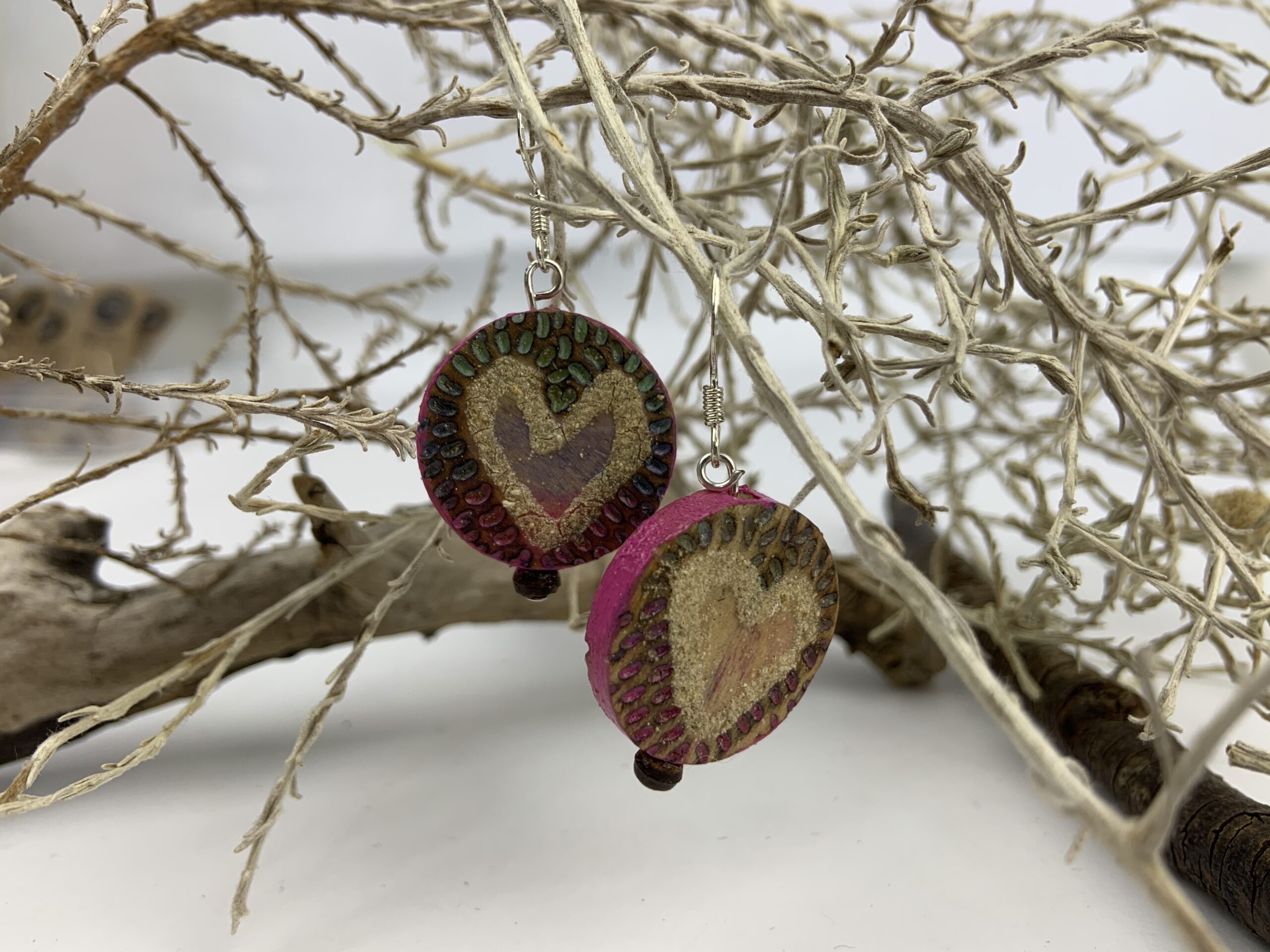 Pyro + Ochre P/B Heart Earrings - Jewellery - Ashleigh Pugh