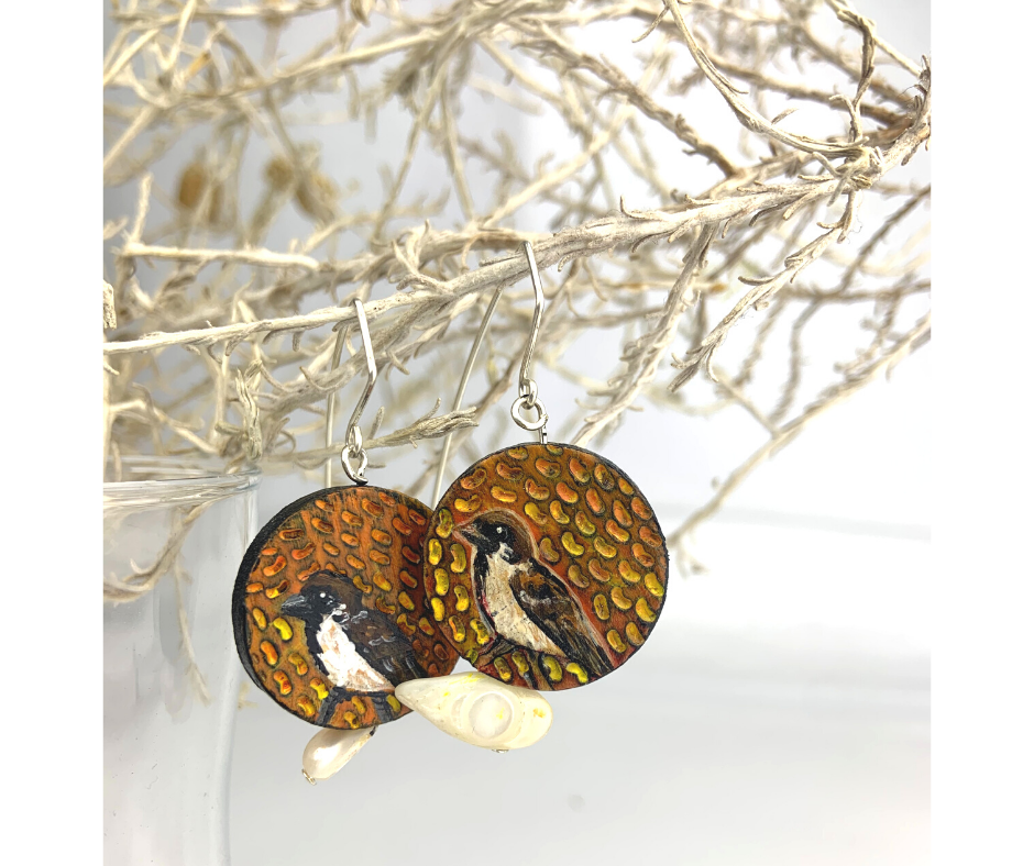 Sparrow earrings silver findings - Jewellery - Ashleigh Pugh