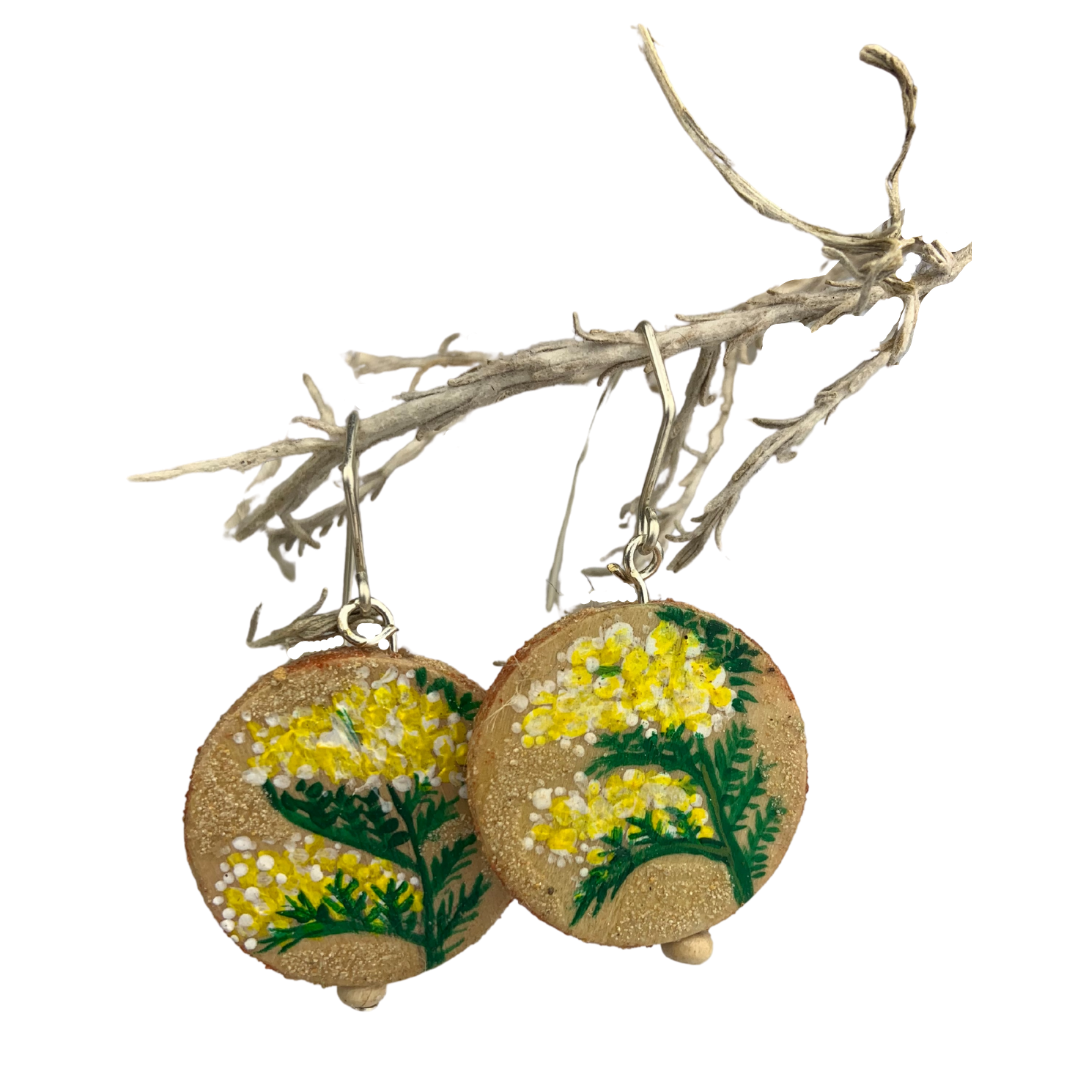Wattle tree earrings - Jewellery - Ashleigh Pugh