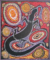 Mirdi-Marurdu (Black Lizard) - Painting - Uncle Beamo  Graeme Beamish-Boddington