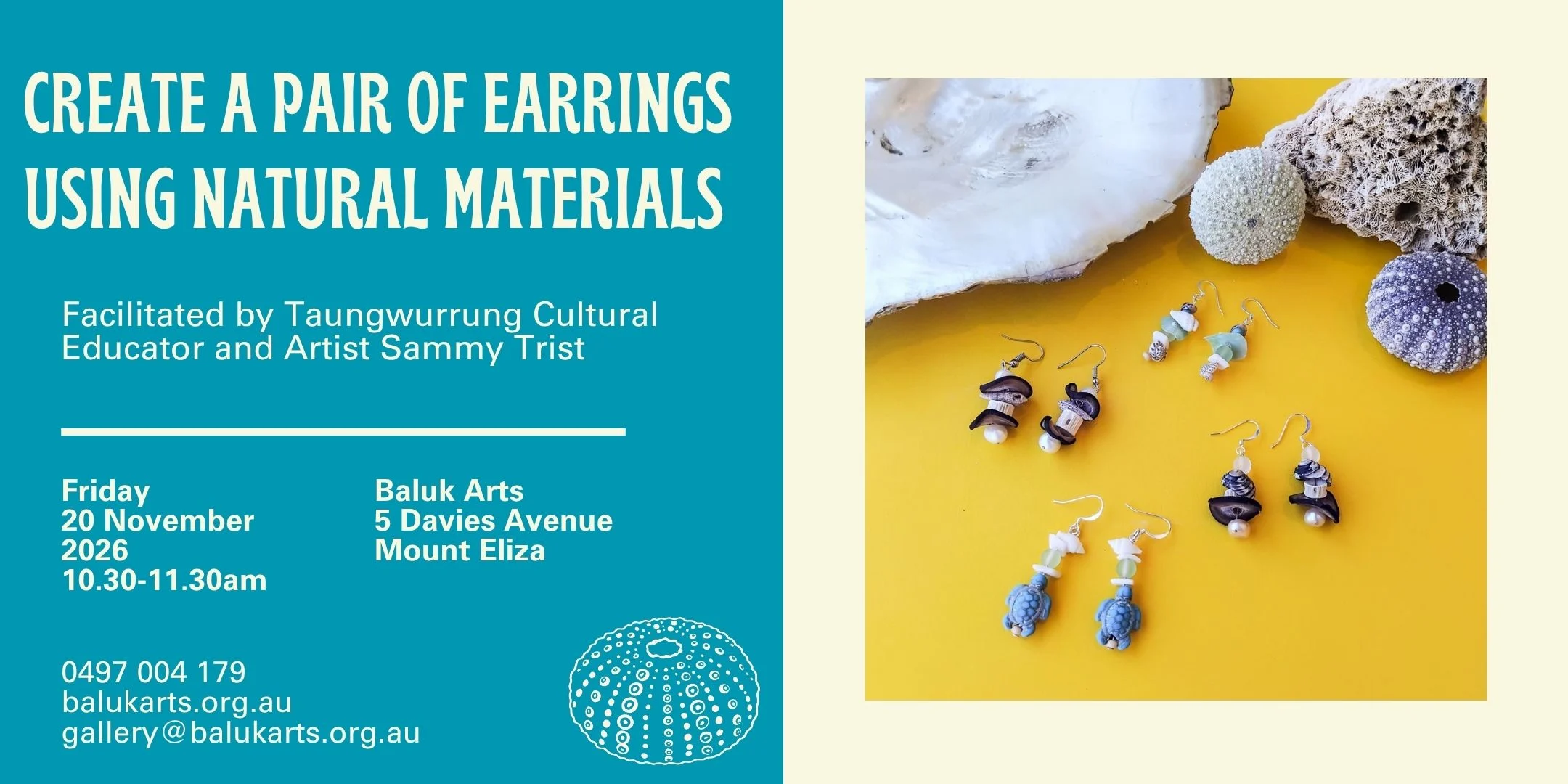 2026 11 November Sammy Earring workshop